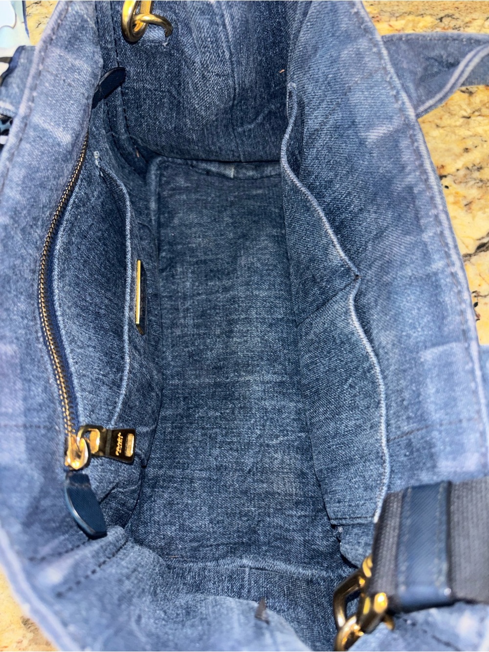 Authentic Prada Canapa Bag in Denim - Picture 6 of 13